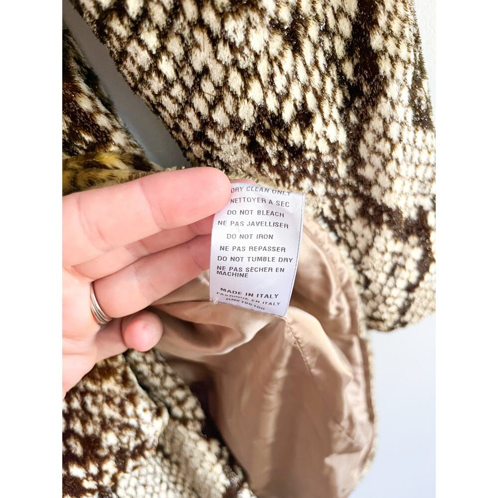 Retrofete | Eleanor Velvet Snake-Print Cocktail Dress | Gold Snake | Sz XS - Picture 9 of 11